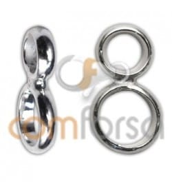 Sterling silver 925 reinforced closed double jumpring 6 + 8 mm