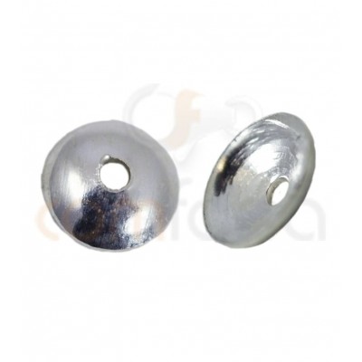 Sterling silver 925 gold-plated plain cap 4mm