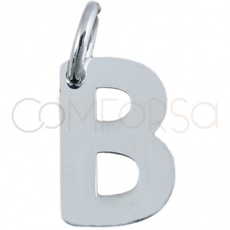 Sterling silver 925 letter B pendant 5.2x8mm