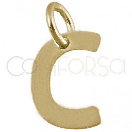 Sterling silver 925 gold-plated letter L pendant 5.6x8mm