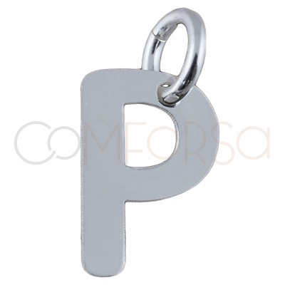 Sterling silver 925 letter P pendant 5.1x8mm