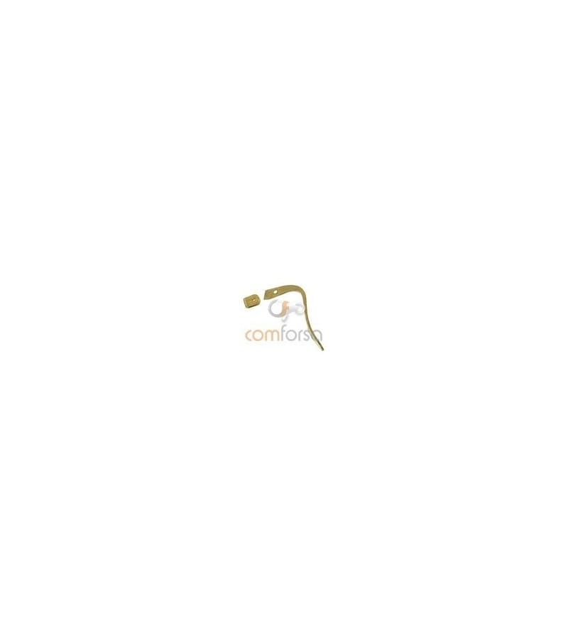 18kt Yellow gold hoop lock with base