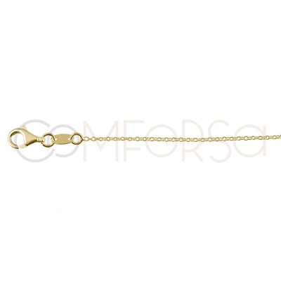 Sterling silver 925 gold-plated chain with 3 zirconias 38cm