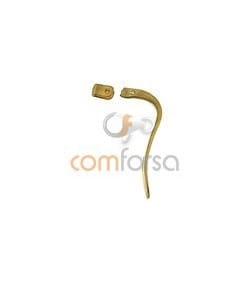 18kt Yellow gold hoop lock with base 16 x 7 mm