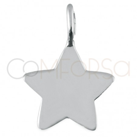 Sterling silver 925 gold-plated star pendant 8x6mm
