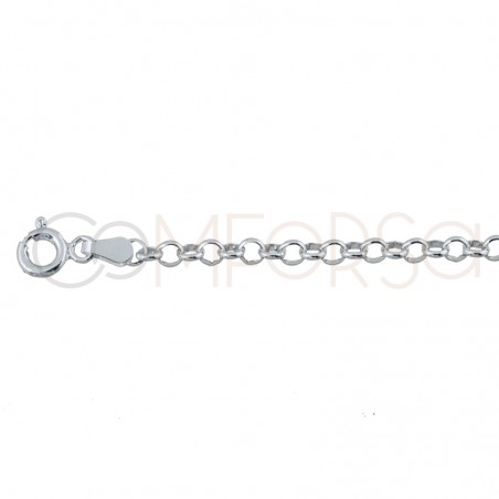 Sterling silver 925ml rolo tube chain  3.5 x 2.2 mm