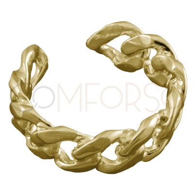 Sterling silver 925 gold-plated chain ring