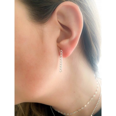 Sterling silver 925 chain earrings 30mm