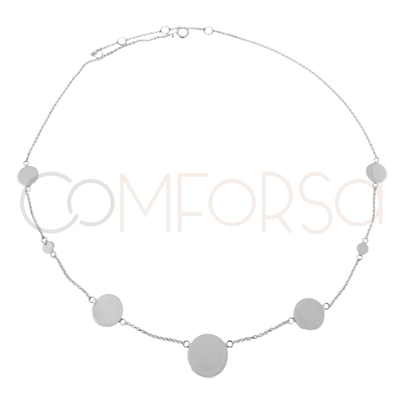 Sterling silver 925 initials choker 38 +6 cm