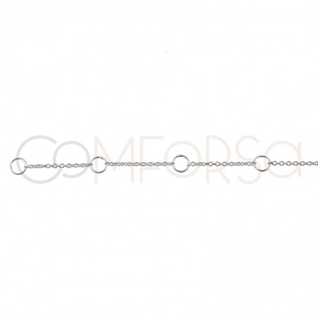 Sterling silver 925 initials choker 38 +6 cm