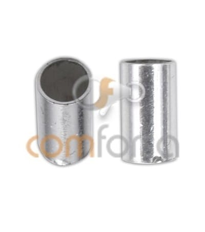 Sterling silver 925 tube end for gluing 2.5 x 6 mm