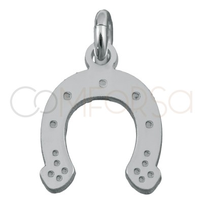 Sterling silver 925 horseshoe pendant 8x10mm