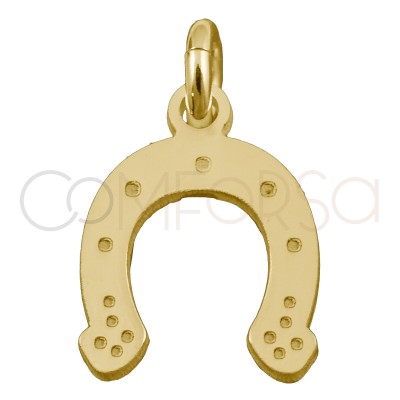 Sterling silver 925 gold-plated horseshoe pendant 8x10mm