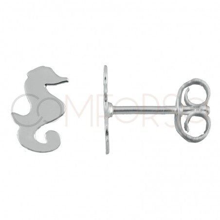 Sterling silver 925 mini seahorse earrings 5x8mm