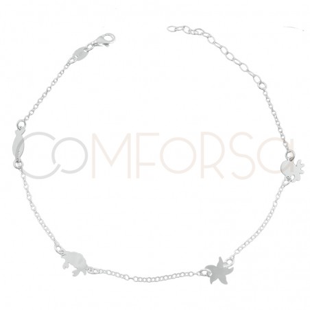 Sterling silver 925 marine animals anklet