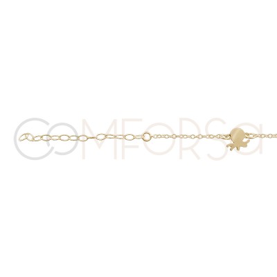 Sterling silver 925 gold-plated marine animals anklet