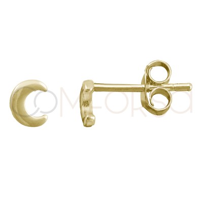 Sterling silver 925 gold-plated letter C earrings