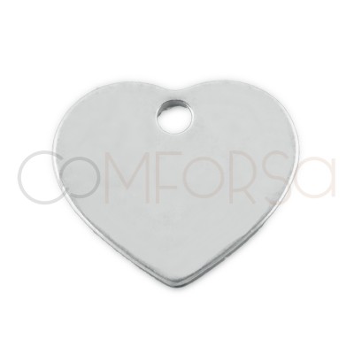 Sterling silver 925 engraving heart pendant 10 x 8.5 mm