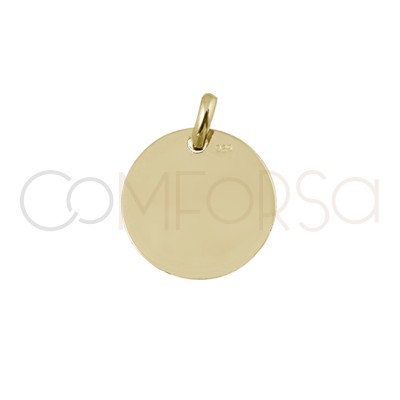 Gold Plated Sterling Silver 925 Tag with Ring 11mm