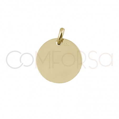 Gold Plated Sterling Silver 925 Tag with Ring 11mm