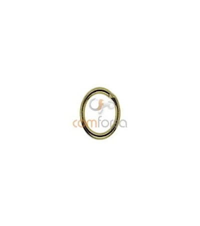 18kt Yellow gold closed jump ring 6 mm