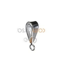Sterling silver 925 Pendant bails with ring 12x4 mm