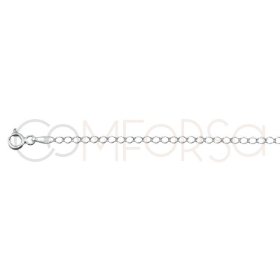 Sterling silver 925 rhombus chain  3 x 2 mm