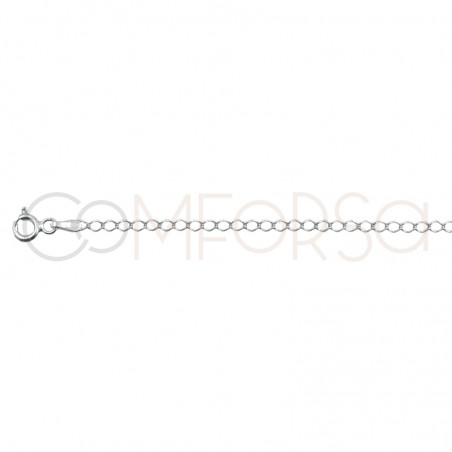 Sterling silver 925 rhombus chain  3 x 2 mm