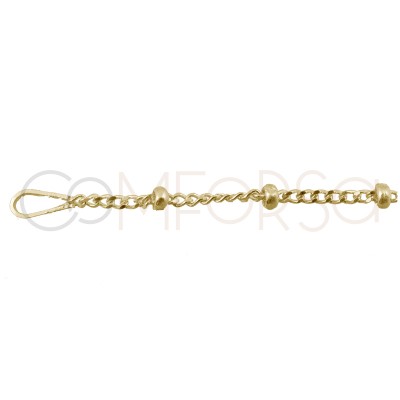 Gold plated Sterling silver 925ml ball chain 2 x 1.1 mm