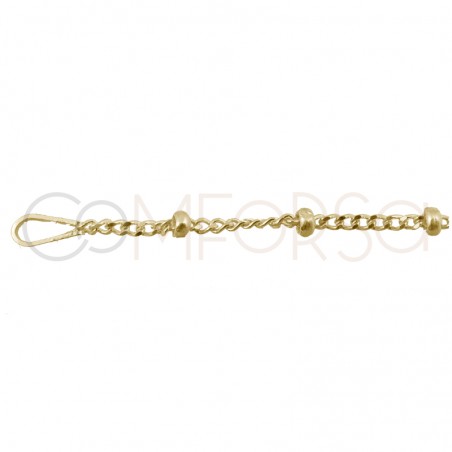 Gold plated Sterling silver 925ml ball chain 2 x 1.1 mm