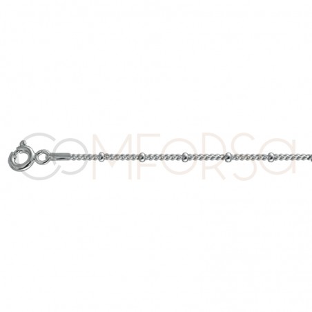 Sterling silver 925ml barbada chain with ball 1.2 mm