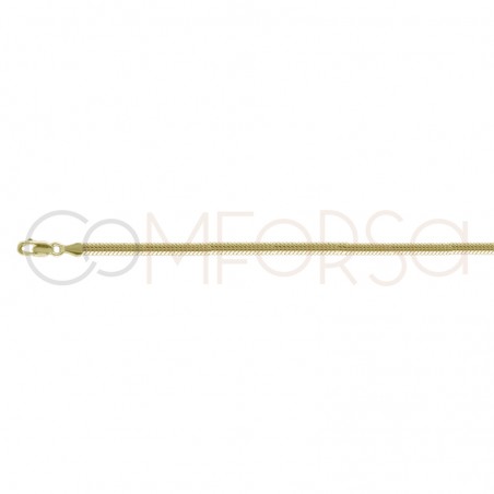 Sterling silver 925 gold-plated Snake choker 3mm