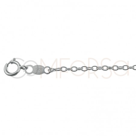 Sterling silver 925 choker with multicolour zirconias 36 cm + 6cm