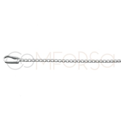 Thin box chain 1.2 mm sterling silver 925