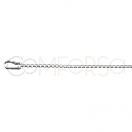 Thin box chain 1.2 mm sterling silver 925