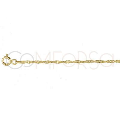 singapore chain2.2 mm sterling silver gold plated
