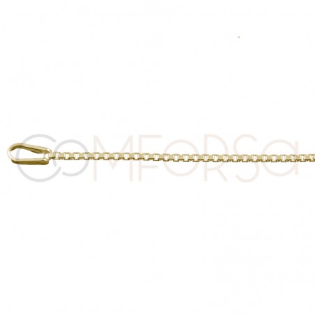 Thin box chain 1.2 mm sterling silver gold plated