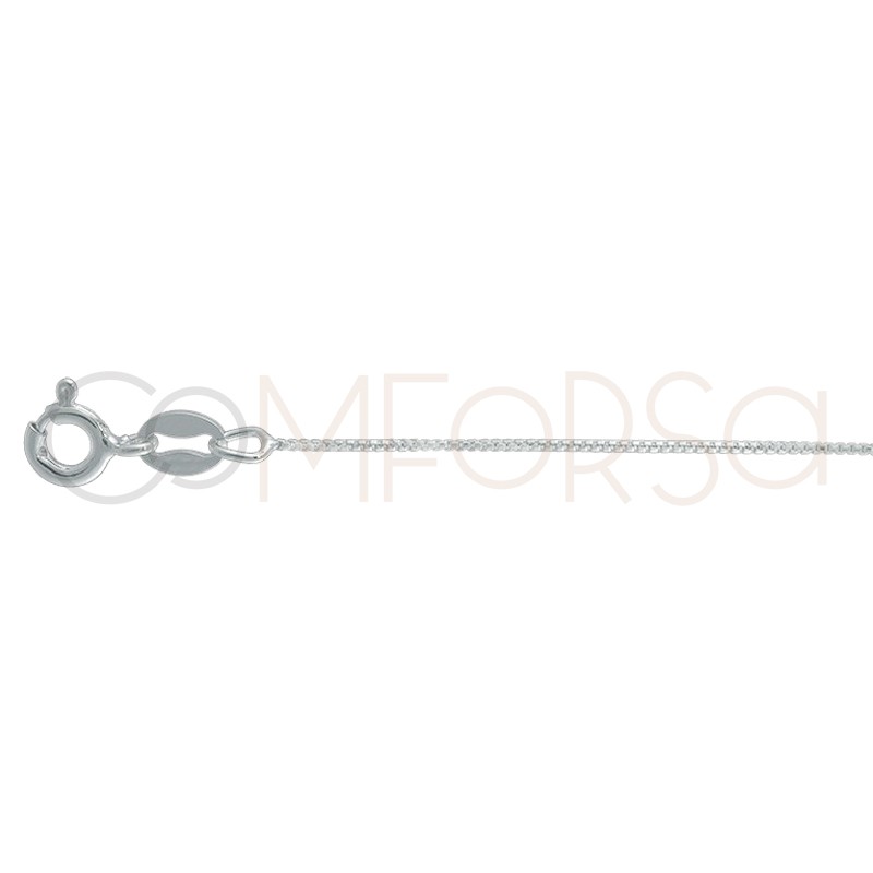 Thin box chain 0.7 mm sterling silver 925