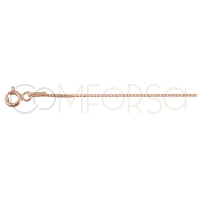 Rose Gold plated Sterling silver 925ml 1 mm venetian chain