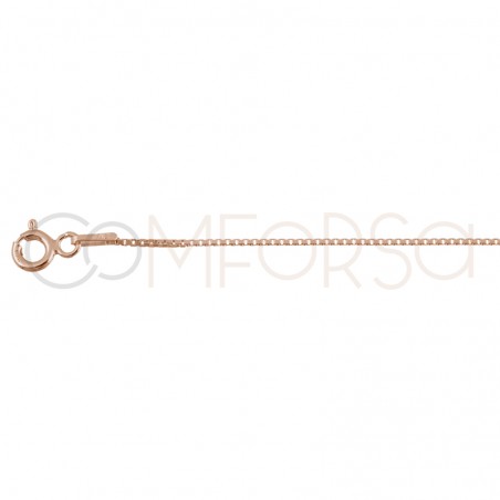 Rose Gold plated Sterling silver 925ml 1 mm venetian chain