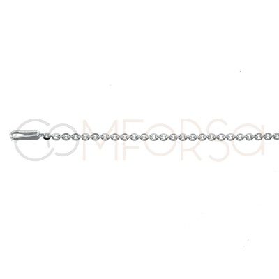 Sterling silver 925ml 2 x 1.5 mm fortçat chain