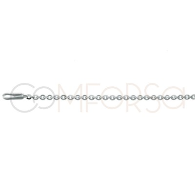 Sterling silver 925ml forçat chain 35 cm with 6 cm extender