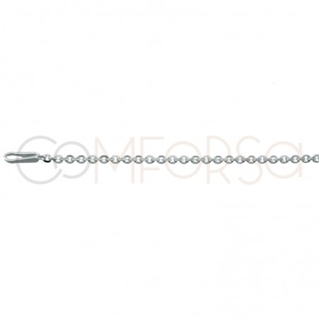 Sterling silver 925ml forçat chain 35 cm with 6 cm extender