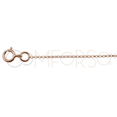 Rose gold plated Sterling silver 925ml forçat chain 35 cm with 6 cm extender