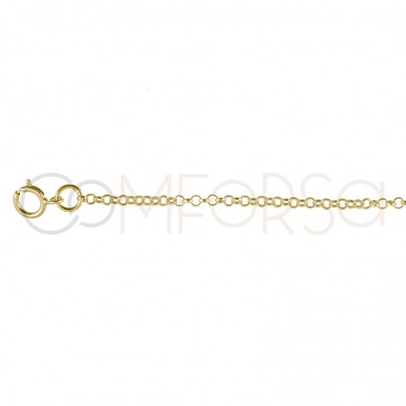 Gold Plated Sterling Silver 925 Chain 40 cm with extender 6 cm