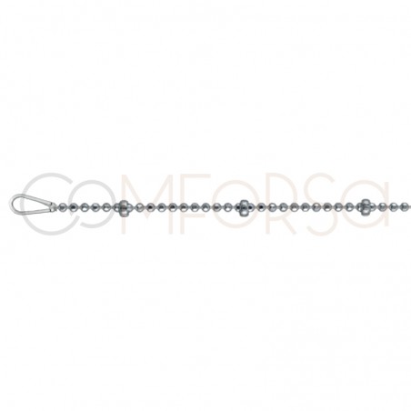Diamons balls chain with balls sterling silver 925