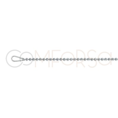 Balls faceted chain 1,5 mm sterling silver 925