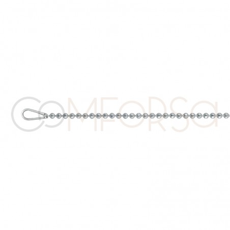 Balls faceted chain 1,5 mm sterling silver 925