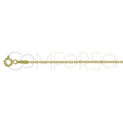 Gold plated Sterling silver forçat chain 1.9 x 1.6 mm