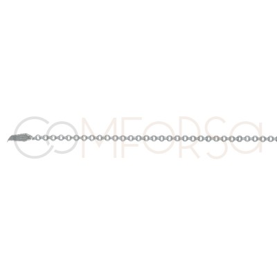 Rolo chain 1mm 40 sterling silver 925